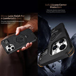 Hexagon Rüstung Magnetischer Halter Waage Handyhülle, Für iPhone 16, Für iPhone 15 Pro Max, Für iPhone 15 Pro, Für iPhone 15 Plus, Für iPhone 15, Für iPhone 14 Plus