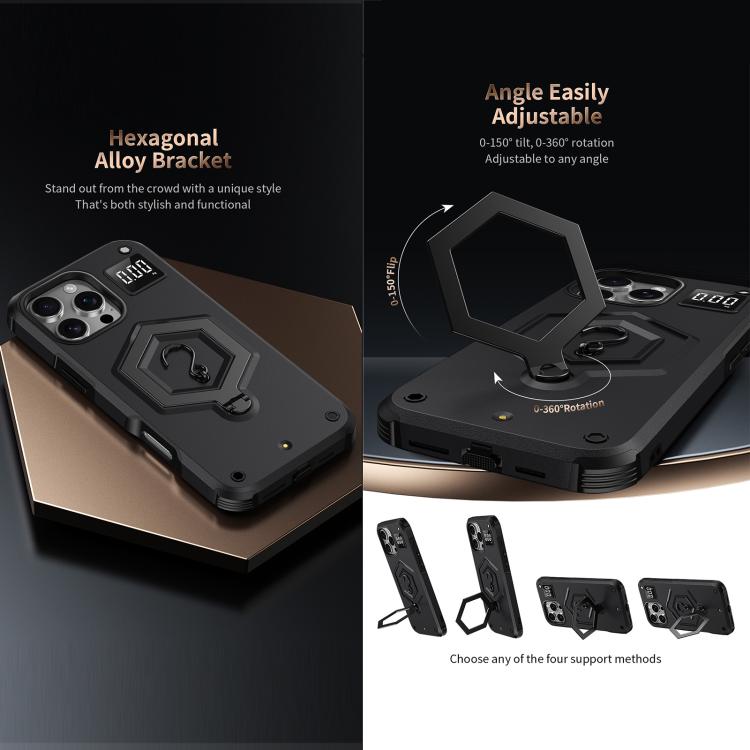 Hexagon Rüstung Magnetischer Halter Waage Handyhülle, Für iPhone 16, Für iPhone 15 Pro Max, Für iPhone 15 Pro, Für iPhone 15 Plus, Für iPhone 15, Für iPhone 14 Plus