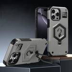 Hexagon Armor Magnetic Holder Weighing Scale Phone Case, For iPhone 12 / 12 Pro, For iPhone 11 Pro Max, For iPhone 11