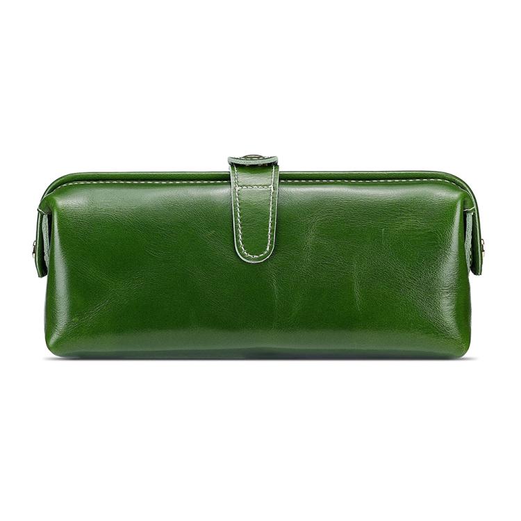 Kulturtasche aus geöltem Wachsleder für Toilettenartikel und Kosmetikwerkzeuge