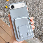 Square Folding Card Bag Holder Phone Case, For iPhone 17 Pro Max, For iPhone 17 Pro, For iPhone 17, For iPhone Air, For iPhone 16 Pro Max, For iPhone 16 Pro
