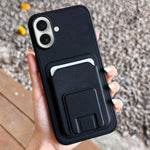 Quadratische Faltbare Kartenetui Halter Handyhülle, Für iPhone 16 Plus, Für iPhone 16, Für iPhone 15 Pro Max, Für iPhone 15 Pro, Für iPhone 15 Plus, Für iPhone 15
