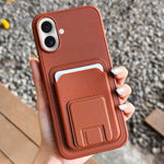 Quadratische Faltbare Kartenetui Halter Handyhülle, Für iPhone 16 Plus, Für iPhone 16, Für iPhone 15 Pro Max, Für iPhone 15 Pro, Für iPhone 15 Plus, Für iPhone 15