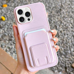 Quadratische Faltbare Kartenetui Halter Handyhülle, Für iPhone 16 Plus, Für iPhone 16, Für iPhone 15 Pro Max, Für iPhone 15 Pro, Für iPhone 15 Plus, Für iPhone 15