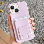 Quadratische Faltbare Kartenetui Halter Handyhülle, Für iPhone 16 Plus, Für iPhone 16, Für iPhone 15 Pro Max, Für iPhone 15 Pro, Für iPhone 15 Plus, Für iPhone 15