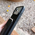 Quadratische Faltbare Kartenetui Halter Handyhülle, Für iPhone 16 Plus, Für iPhone 16, Für iPhone 15 Pro Max, Für iPhone 15 Pro, Für iPhone 15 Plus, Für iPhone 15