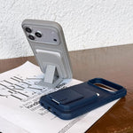 Quadratische Faltbare Kartenetui Halter Handyhülle, Für iPhone 16 Plus, Für iPhone 16, Für iPhone 15 Pro Max, Für iPhone 15 Pro, Für iPhone 15 Plus, Für iPhone 15