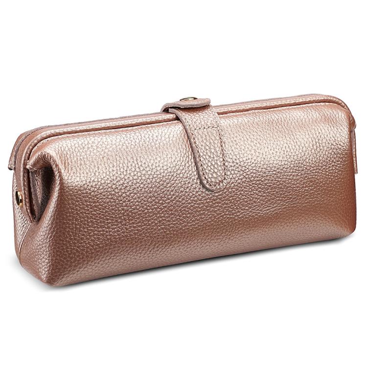 Praktische Waschung Echtes Leder Make-up-Tool-Aufbewahrungstasche