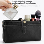 Praktische Waschung Echtes Leder Make-up-Tool-Aufbewahrungstasche