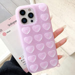 Love Heart Suction Cup Translucent Glitter Phone Case, For iPhone 14, For iPhone 14 Pro Max, For iPhone 13