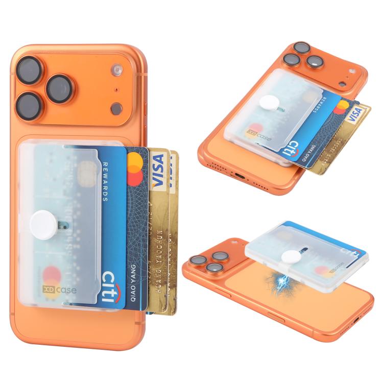 XDcase Seitlich drückbarer magnetischer 3-Kartenhalter für iPhone / Galaxy & mehr