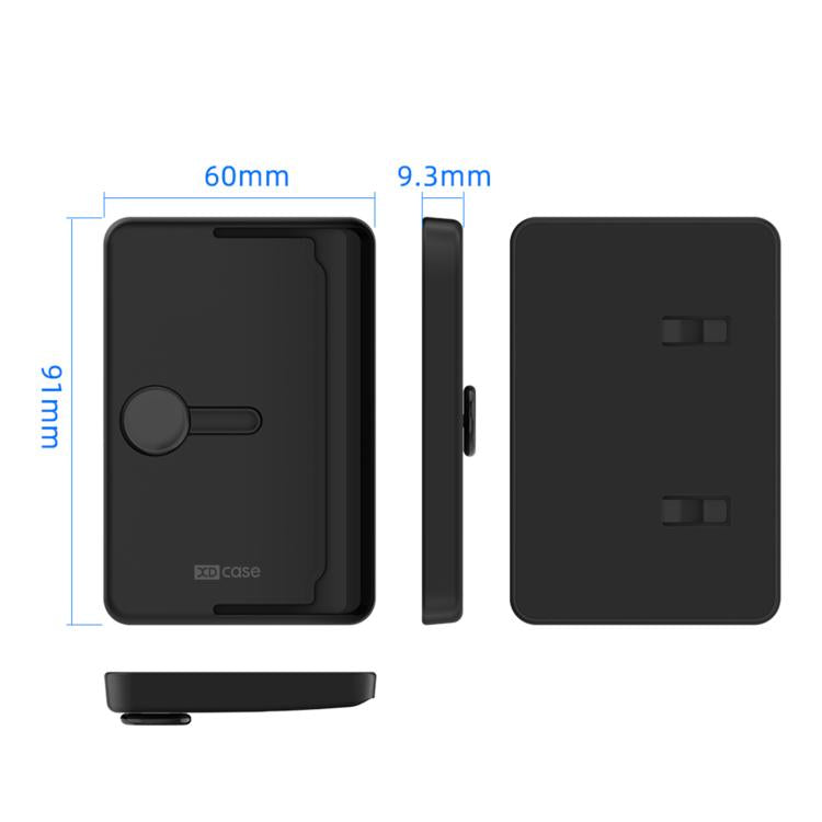 XDcase Seitlich drückbarer magnetischer 3-Kartenhalter für iPhone / Galaxy & mehr