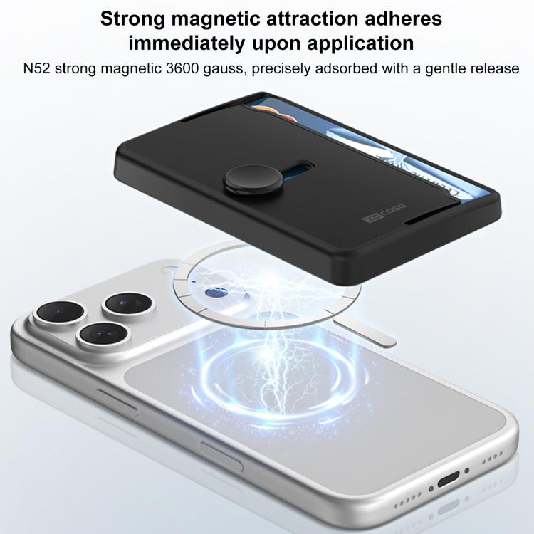 XDcase Seitlich drückbarer magnetischer 3-Kartenhalter für iPhone / Galaxy & mehr