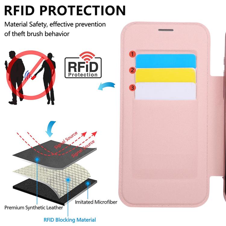 Ultradünner Drehbarer Halter Magnetische Beschichtung Vegane Leder Handyhülle, Für iPhone 17e / 16e, Für iPhone 17 Pro Max, Für iPhone 17 Pro, Für iPhone 17, Für iPhone Air, Für iPhone 16 Pro Max