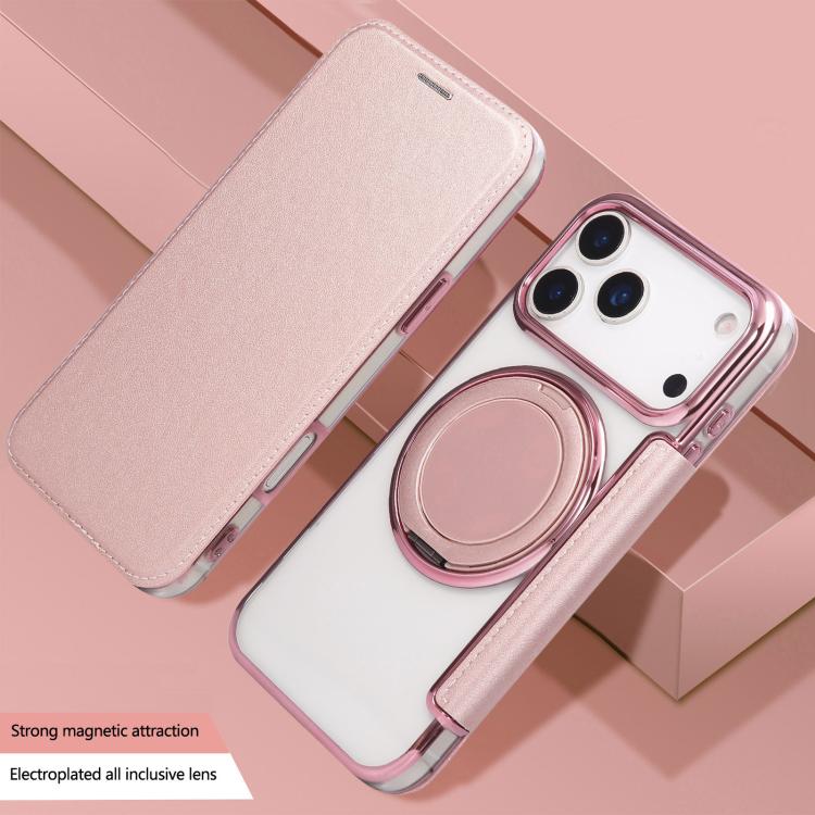 Ultradünner Drehbarer Halter Magnetische Beschichtung Vegane Leder Handyhülle, Für iPhone 17e / 16e, Für iPhone 17 Pro Max, Für iPhone 17 Pro, Für iPhone 17, Für iPhone Air, Für iPhone 16 Pro Max