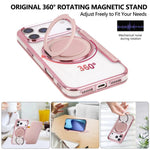 Ultradünner Drehbarer Halter Magnetische Beschichtung Vegane Leder Handyhülle, Für iPhone 17e / 16e, Für iPhone 17 Pro Max, Für iPhone 17 Pro, Für iPhone 17, Für iPhone Air, Für iPhone 16 Pro Max