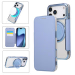 Ultradünner Drehbarer Halter Magnetische Beschichtung Vegane Leder Handyhülle, Für iPhone 17e / 16e, Für iPhone 17 Pro Max, Für iPhone 17 Pro, Für iPhone 17, Für iPhone Air, Für iPhone 16 Pro Max