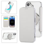 Ultradünner Drehbarer Halter Magnetische Beschichtung Vegane Leder Handyhülle, Für iPhone 17e / 16e, Für iPhone 17 Pro Max, Für iPhone 17 Pro, Für iPhone 17, Für iPhone Air, Für iPhone 16 Pro Max