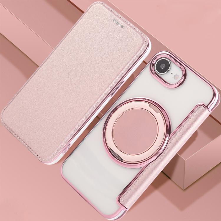 Ultradünner Drehbarer Halter Magnetische Beschichtung Vegane Leder Handyhülle, Für iPhone 17e / 16e, Für iPhone 17 Pro Max, Für iPhone 17 Pro, Für iPhone 17, Für iPhone Air, Für iPhone 16 Pro Max
