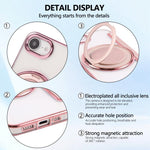 Ultradünner Drehbarer Halter Magnetische Beschichtung Vegane Leder Handyhülle, Für iPhone 17e / 16e, Für iPhone 17 Pro Max, Für iPhone 17 Pro, Für iPhone 17, Für iPhone Air, Für iPhone 16 Pro Max