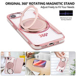 Ultradünner Drehbarer Halter Magnetische Beschichtung Vegane Leder Handyhülle, Für iPhone 17e / 16e, Für iPhone 17 Pro Max, Für iPhone 17 Pro, Für iPhone 17, Für iPhone Air, Für iPhone 16 Pro Max
