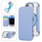 Ultradünner Drehbarer Halter Magnetische Beschichtung Vegane Leder Handyhülle, Für iPhone 17e / 16e, Für iPhone 17 Pro Max, Für iPhone 17 Pro, Für iPhone 17, Für iPhone Air, Für iPhone 16 Pro Max