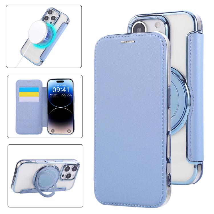 Ultradünner Drehbarer Halter Magnetische Beschichtung Vegane Leder Handyhülle, Für iPhone 17e / 16e, Für iPhone 17 Pro Max, Für iPhone 17 Pro, Für iPhone 17, Für iPhone Air, Für iPhone 16 Pro Max