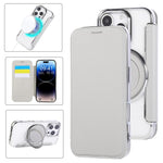 Ultradünner Drehbarer Halter Magnetische Beschichtung Vegane Leder Handyhülle, Für iPhone 17e / 16e, Für iPhone 17 Pro Max, Für iPhone 17 Pro, Für iPhone 17, Für iPhone Air, Für iPhone 16 Pro Max