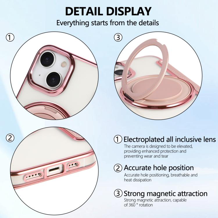Ultradünne drehbare Halterung magnetisch plattierte vegane Leder-Handyhülle, Für iPhone 15, Für iPhone 14 / 13, Für iPhone 14 Pro, Für iPhone 14 Pro Max, Für iPhone 13 Pro Max, Für iPhone 13 Pro