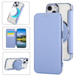 Ultradünne drehbare Halterung magnetisch plattierte vegane Leder-Handyhülle, Für iPhone 15, Für iPhone 14 / 13, Für iPhone 14 Pro, Für iPhone 14 Pro Max, Für iPhone 13 Pro Max, Für iPhone 13 Pro