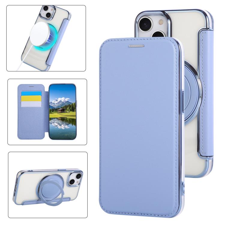 Ultradünne drehbare Halterung magnetisch plattierte vegane Leder-Handyhülle, Für iPhone 15, Für iPhone 14 / 13, Für iPhone 14 Pro, Für iPhone 14 Pro Max, Für iPhone 13 Pro Max, Für iPhone 13 Pro