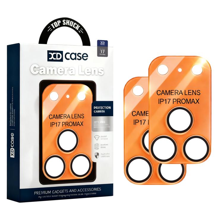 XDcase 2 Stück Integrierter, durchscheinender, mattierter Acryl-Kameraschutz, für iPhone 17 Pro Max, für iPhone 17 Pro