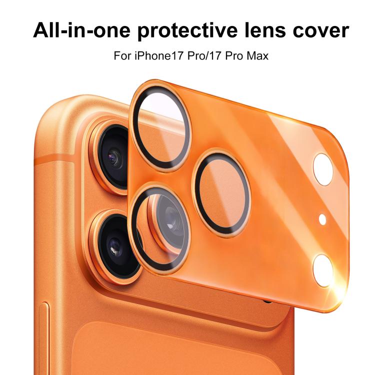 XDcase 2pcs Integrated Translucent Frosted Acrylic Camera Lens Protector, For iPhone 17 Pro Max, For iPhone 17 Pro