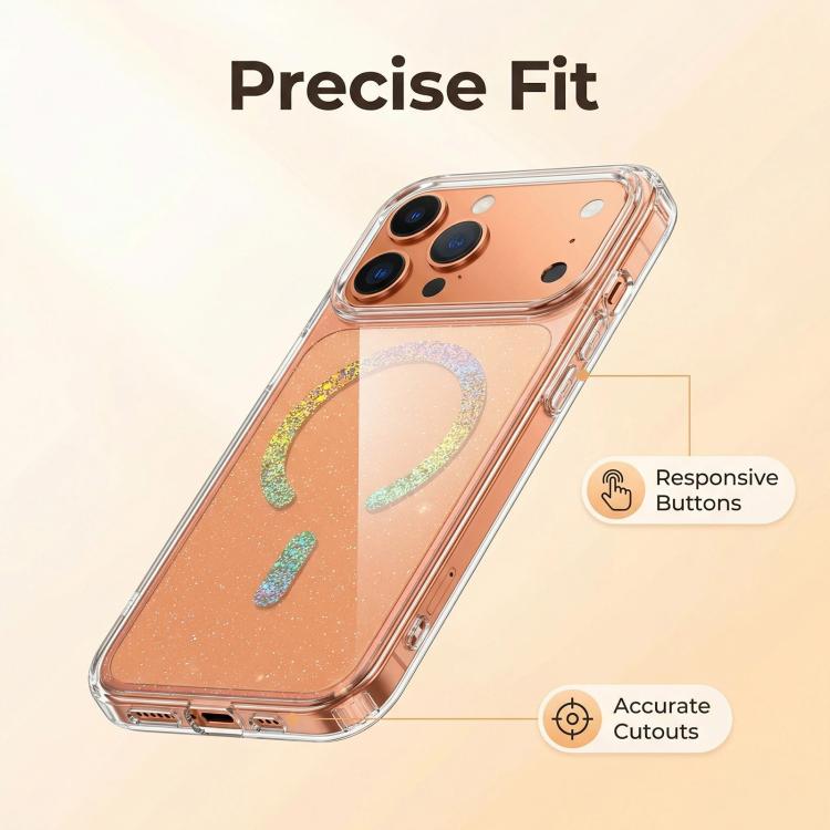 Glitzer Magnetische TPU Handyhülle, Für iPhone 17 Pro Max, Für iPhone 17 Pro
