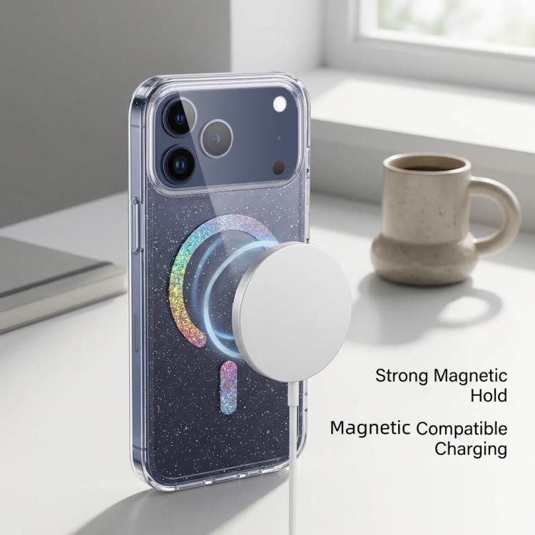 Glitzer Magnetische TPU Handyhülle, Für iPhone 17 Pro Max, Für iPhone 17 Pro