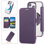 Ultra-thin Magnetic Plating Vegan Leather Phone Case, For iPhone 12 / 12 Pro, For iPhone 12 Pro Max