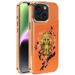Embroidered Graffiti Vegan Leather Shield Electroplated Magnetic Phone Case, For iPhone 14 Plus, For iPhone 14, For iPhone 14 Pro, For iPhone 14 Pro Max