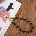 Goldfarbener Schnallen-Kurzer Handylanyard-Handgelenkriemen