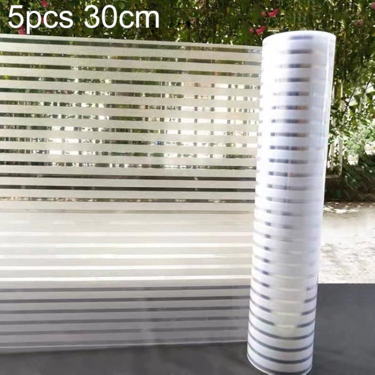 5 Stk./Packung Statische Elektrizität Antikollisions-Streifenfolie Mattierte Sichtschutzfolie, kleine Streifen 30cm x 1m, kleine Streifen 40cm x 1m, kleine Streifen 50cm x 1m, große Streifen 30cm x 1m, große Streifen 40cm x 1m, große Streifen 50cm x 1m