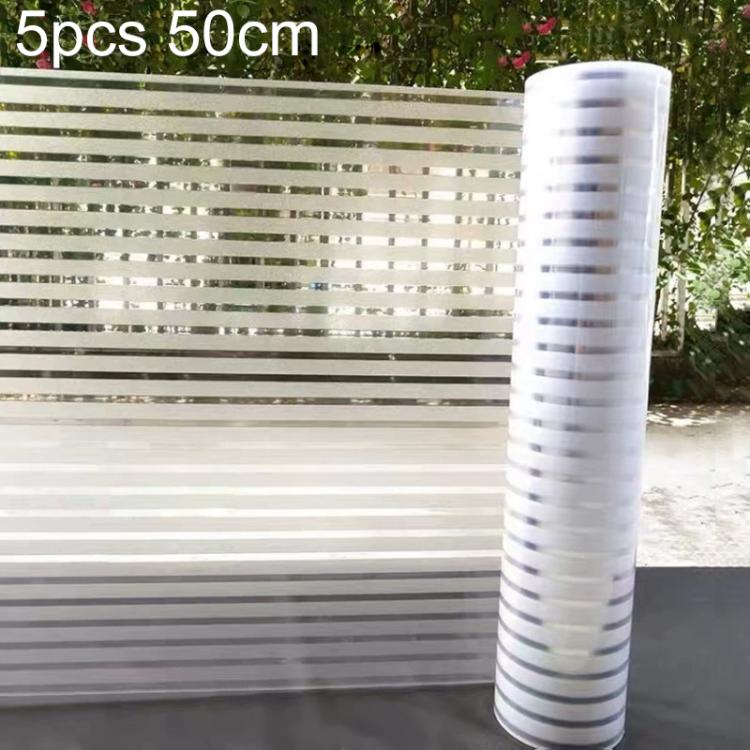5 Stk./Packung Statische Elektrizität Antikollisions-Streifenfolie Mattierte Sichtschutzfolie, kleine Streifen 30cm x 1m, kleine Streifen 40cm x 1m, kleine Streifen 50cm x 1m, große Streifen 30cm x 1m, große Streifen 40cm x 1m, große Streifen 50cm x 1m