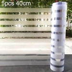 5 Stk./Packung Statische Elektrizität Antikollisions-Streifenfolie Mattierte Sichtschutzfolie, kleine Streifen 30cm x 1m, kleine Streifen 40cm x 1m, kleine Streifen 50cm x 1m, große Streifen 30cm x 1m, große Streifen 40cm x 1m, große Streifen 50cm x 1m