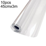 10 St./Packung Elektrostatische Adsorption Transparente rückstandsfreie Wandschutzfolie, 45 cm breit x 1 m, 45 cm breit x 2 m, 45 cm breit x 3 m, 45 cm breit x 5 m, 45 cm breit x 10 m