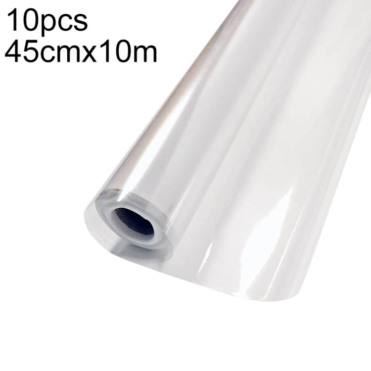 10 St./Packung Elektrostatische Adsorption Transparente rückstandsfreie Wandschutzfolie, 45 cm breit x 1 m, 45 cm breit x 2 m, 45 cm breit x 3 m, 45 cm breit x 5 m, 45 cm breit x 10 m
