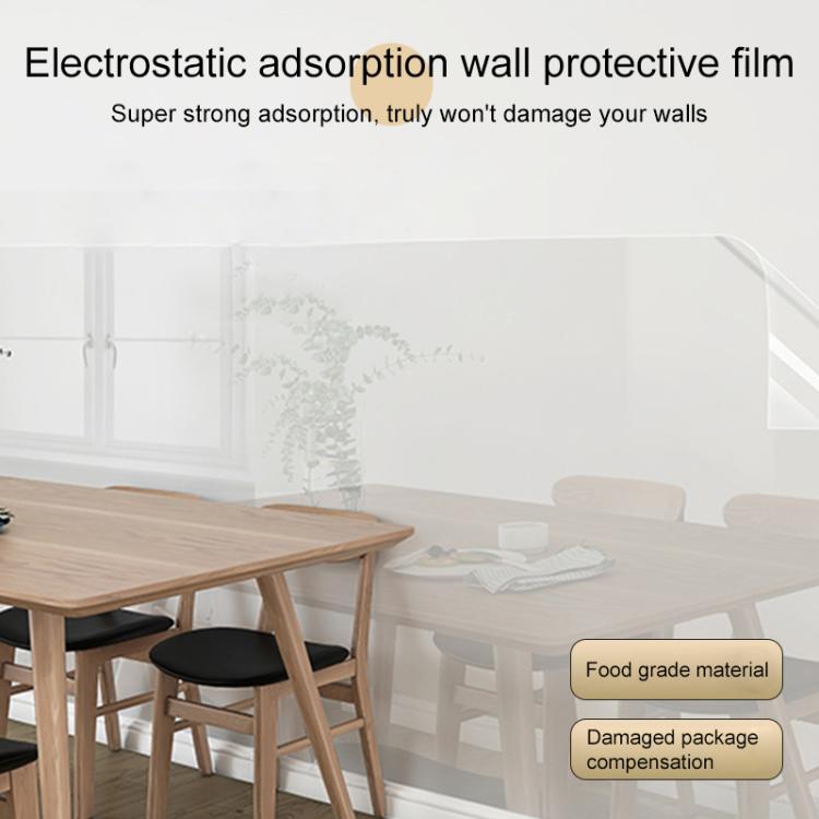 10 St./Packung Elektrostatische Adsorption Transparente rückstandsfreie Wandschutzfolie, 45 cm breit x 1 m, 45 cm breit x 2 m, 45 cm breit x 3 m, 45 cm breit x 5 m, 45 cm breit x 10 m