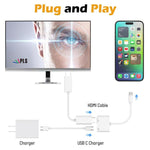 USB-C/Type-C zu HDMI+USB-C/Type-C 4K/60HZ Digitaler AV-Adapter, Type-C 4K/60HZ