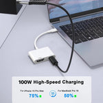 USB-C/Type-C zu HDMI+USB-C/Type-C 4K/60HZ Digitaler AV-Adapter, Type-C 4K/60HZ