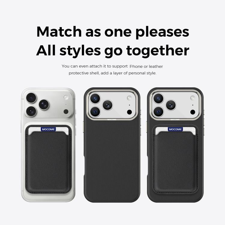 Mocome schlichte magnetische Kartenfachtasche Handyhülle, für iPhone 17 Pro Max, für iPhone 17 Pro