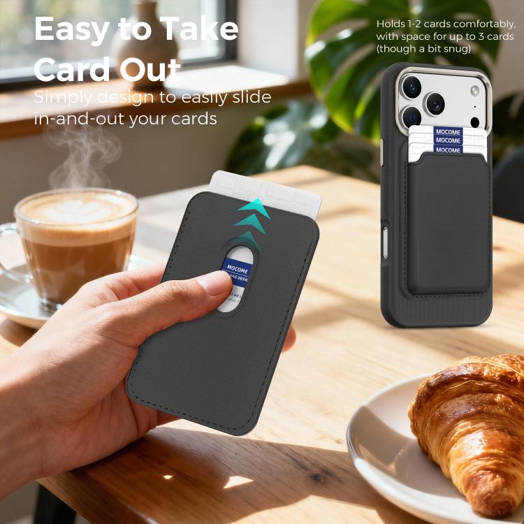 Mocome schlichte magnetische Kartenfachtasche Handyhülle, für iPhone 17 Pro Max, für iPhone 17 Pro