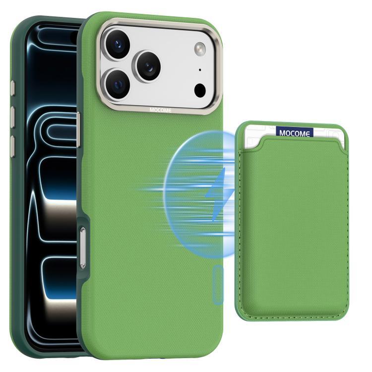 Mocome schlichte magnetische Kartenfachtasche Handyhülle, für iPhone 17 Pro Max, für iPhone 17 Pro