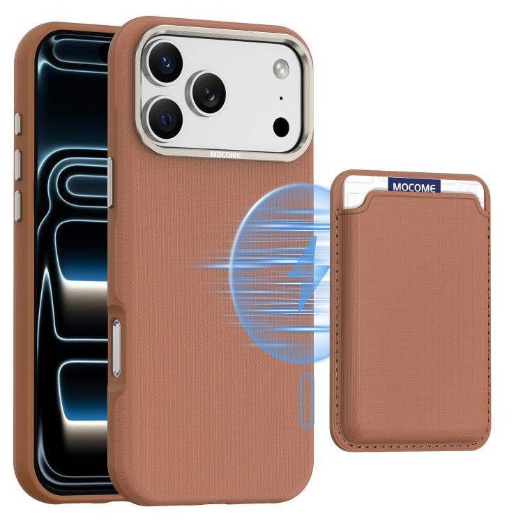 Mocome schlichte magnetische Kartenfachtasche Handyhülle, für iPhone 17 Pro Max, für iPhone 17 Pro